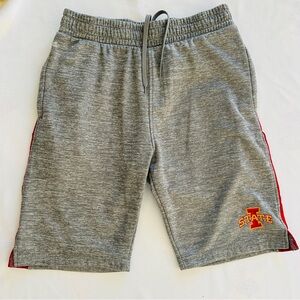 NWT Small Iowa State University Athletic Shorts Gray Red Dual Pockets Fleece